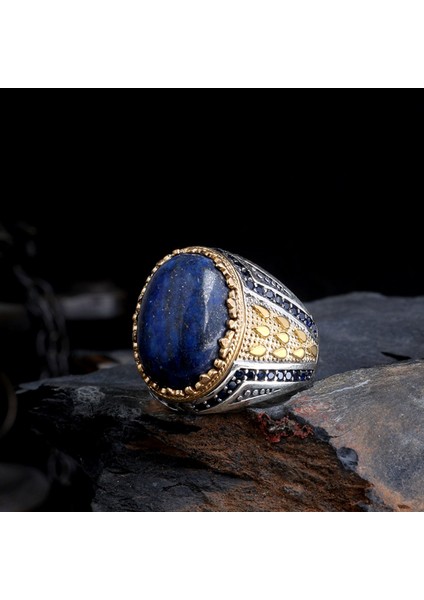 – Miras 925 | Geleneksel Motifli Gümüş Erkek Yüzük