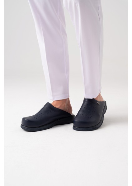 Lacivert Erkek Prestij Cool Sabo Terlik Ortopedik Doktor Hemşire Hastane Terliği modelleri