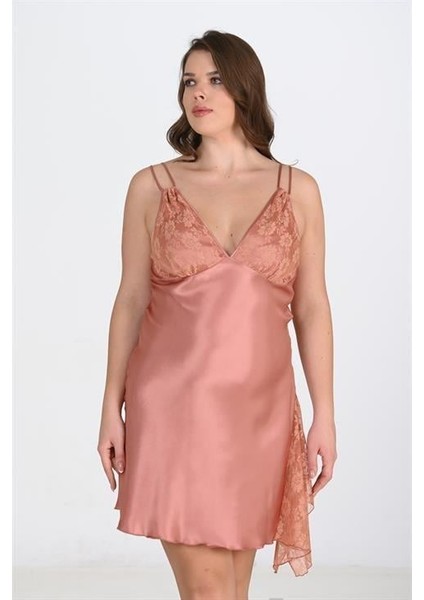 Arias Closet Büyük Beden Bakır Gecelik 2109 OZN-22666