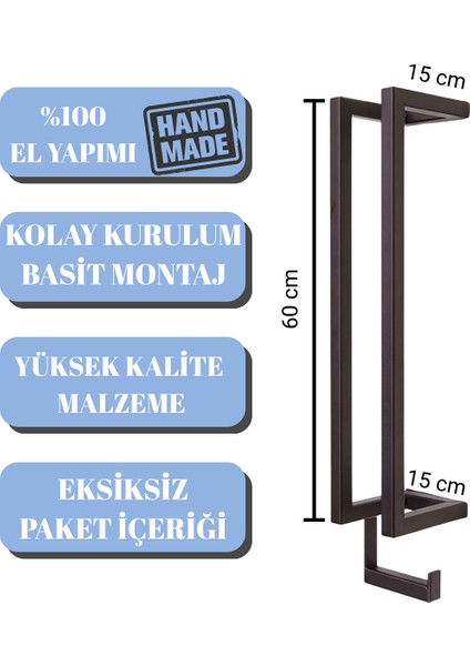 Modern Tasarımlı Duvara Monte Tuvalet Kağıdı Tutucu – Siyah Metal Banyo Askılığı modelleri