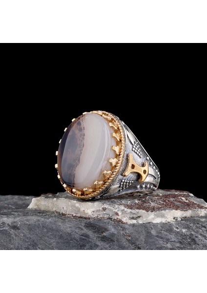 Erkek 925 Ayar Gümüş Yüzük – Hançer Motifli El Işçilikli fiyatları