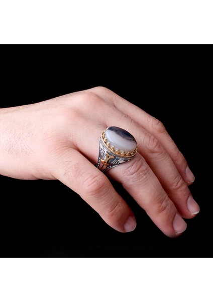 Erkek 925 Ayar Gümüş Yüzük – Hançer Motifli El Işçilikli modelleri