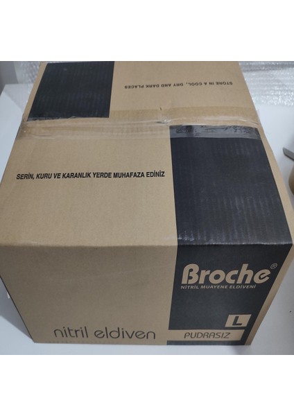 Siyah Nitril Muayene Eldiveni Pudrasız 1 Koli (Broche) fiyatları