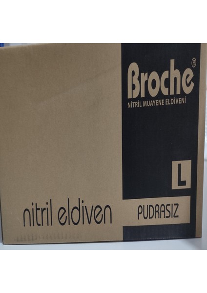Siyah Nitril Muayene Eldiveni Pudrasız 1 Koli (Broche) fırsatları