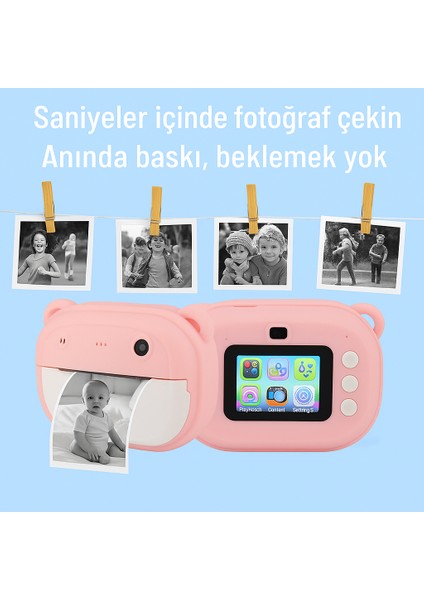 Anında Baskı Özellikli Çocuk Kamerası – Saniyeler Içinde Fotoğraf, Beklemeden Çıktı modelleri