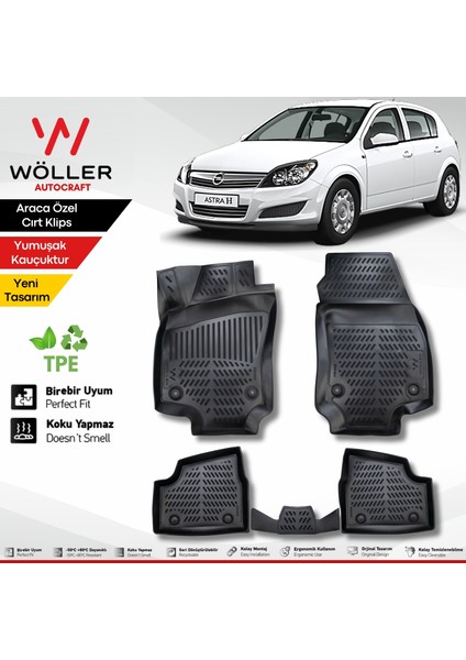 Opel Astra H Paspas 2004 2013 Arası 3D Havuzlu Wöller Paspas