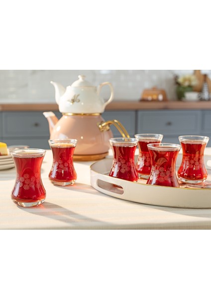 Lavem-White Flowers 6-lı Çay Bardağı Seti fiyatları