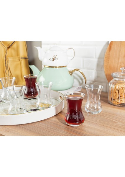 Lavem-Daisy Touch 6'lı Çay Bardağı Seti