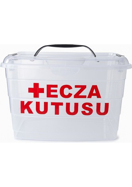 Ecza Kutusu 14lt Ev Için Organizer Ilaç Saklama Kabı Büyük Boy Üsten Tutmalı Kilitlenebilir Klipsli 14 Lt büyük boy modelleri