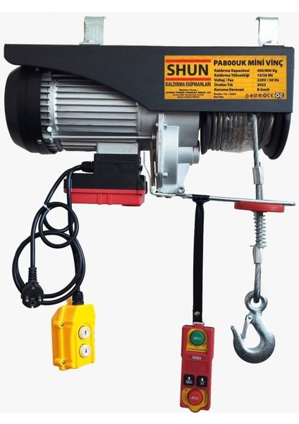 Vinç Elektrikli Uzaktan Kumandalı Shun 400/800KG