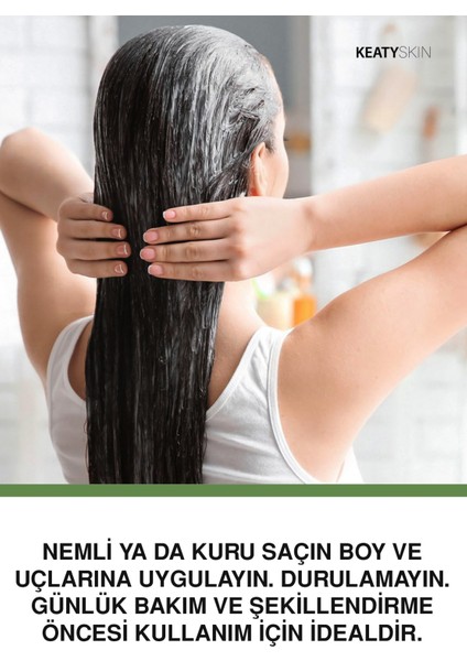 Biberiye Özlü Durulanmayan Saç Maskesi | Yoğun Nem & Onarıcı Bakım | 6 Bitki Özü + Bitkisel Protein + Argan Yağı + Keratin 250 ml