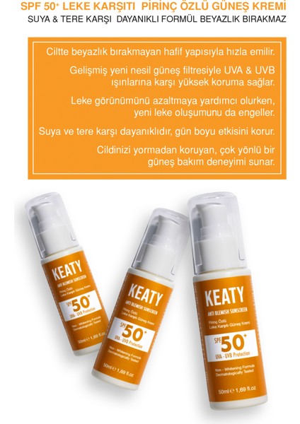 Güneş Lekelerine Karşı Set | Spf 50+ Pirinç Özlü Güneş Kremi 50ML + Pirinç Özlü Cilt Beyazlatıcı Krem 50ML fiyatları