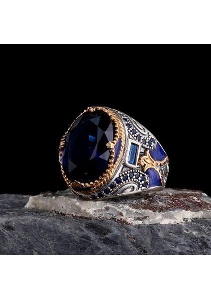 – Gölgeli Yol 925 | Vintage Dokulu Erkek Gümüş Yüzük fiyatları