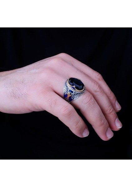 – Gölgeli Yol 925 | Vintage Dokulu Erkek Gümüş Yüzük modelleri