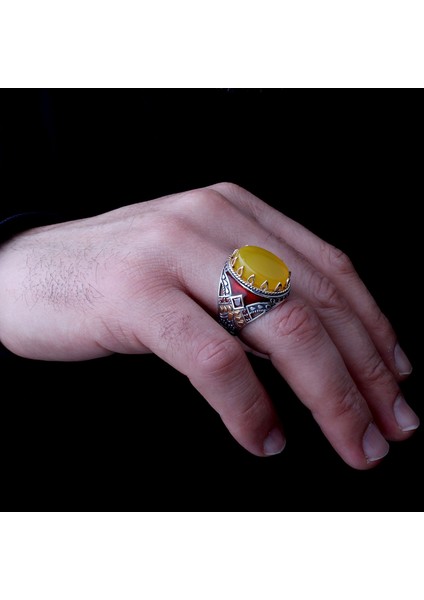 925 Ayar Erkek Mikro Taş Işlemeli Mineli Gümüş Yüzük modelleri