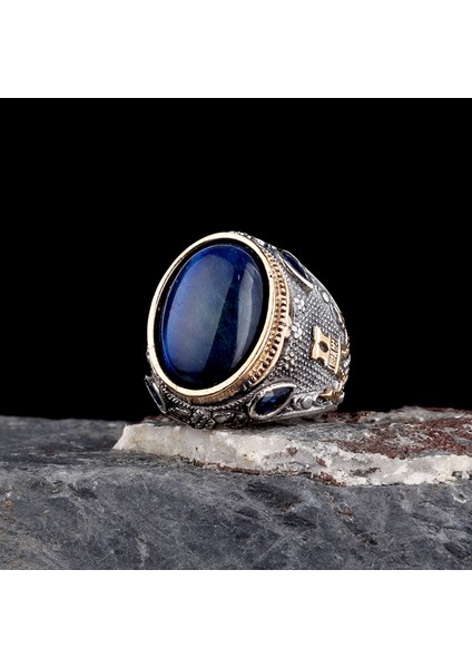 – Şah Duruşu 925 | Oval Taşlı Maskülen Yüzük fiyatları
