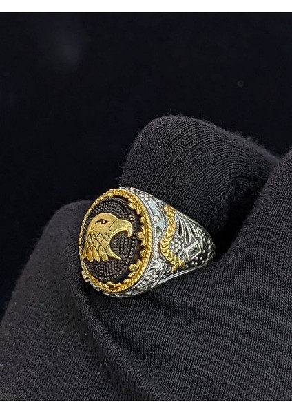 Markazit Taşlı Kartal Başı Figürlü 925 Ayar El Yapımı Gümüş Yüzük fırsatları