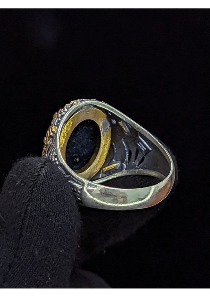 Markazit Taşlı Kartal Başı Figürlü 925 Ayar El Yapımı Gümüş Yüzük indirimleri