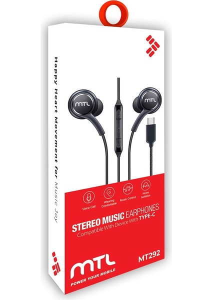 Honor Magic V5 Uyumlu Tak Çalıştır Stero Type-C Kulaklık MT-A292