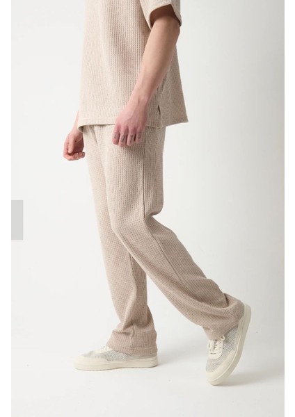 Waffle Desen Baggy Pantolon