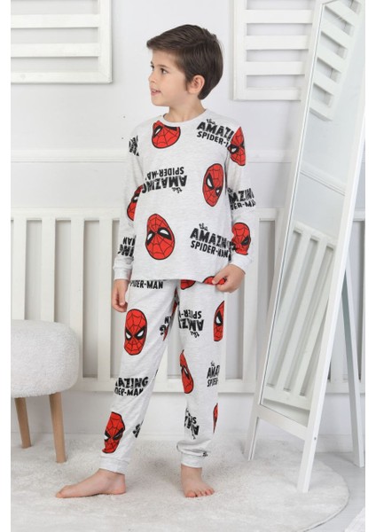 %100 Pamuk Erkek Çocuk Pijama Takımı | Uzun Kollu Manşetli Desenli Penye fiyatları