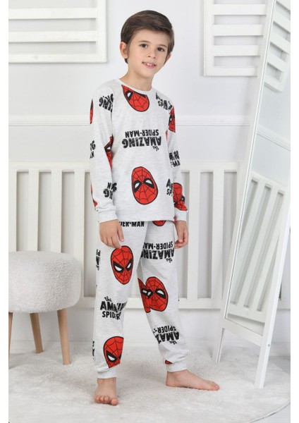 %100 Pamuk Erkek Çocuk Pijama Takımı | Uzun Kollu Manşetli Desenli Penye modelleri