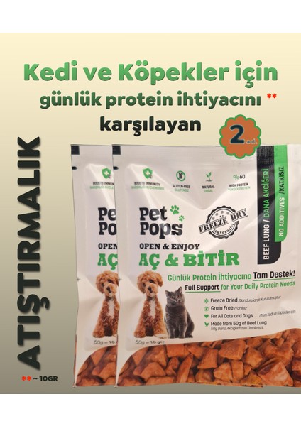 - Kedi ve Köpekler Için %100 Doğal Aç-Bitir Mama - Dondurularak Kurutulmuş Dana Ciğeri / 2AD x 10 gr fiyatları