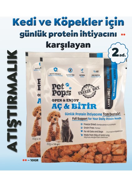 - Kedi ve Köpekler Için %100 Doğal Aç-Bitir Mama - Dondurularak Kurutulmuş Kuzu Ciğer / 2 Ad x 10GR fiyatları