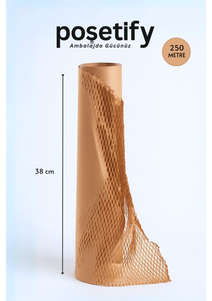 Petek Dolgu Ambalaj Kağıdı 38X250MT | Esnek Kraft Paketleme ve Koruyucu Dolgu Kağıdı