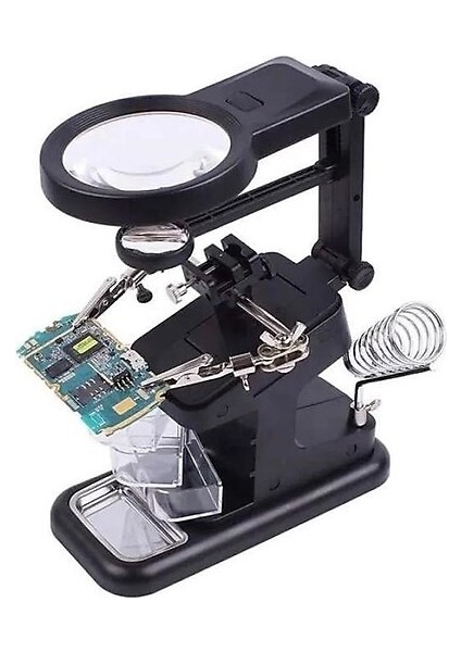 WH-803 Masa Üstü Lehim Yardımcı Standı ve Büyüteçli Lamba