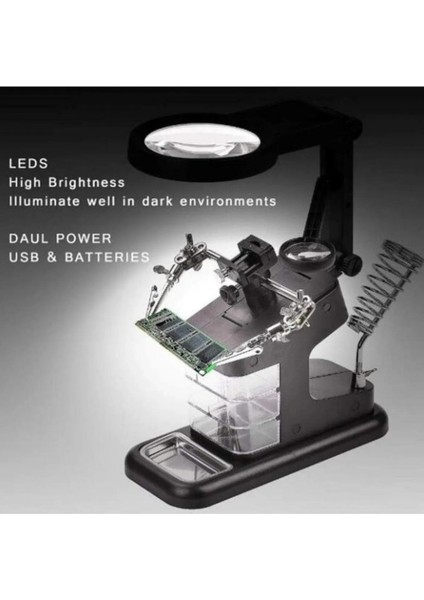 WH-803 Masa Üstü Lehim Yardımcı Standı ve Büyüteçli Lamba indirimleri