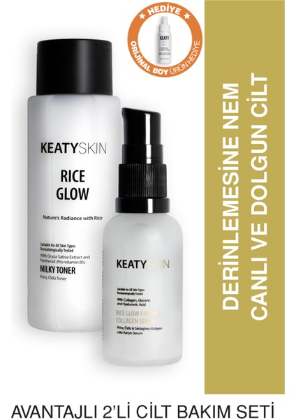 Canlandırıcı Nem Bombası Seti | Milky Toner 200ML + Kolajenli Serum 30ML