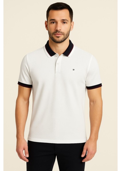 Lupinn Erkek Polo Yaka Düz Renk Kısa Kollu Pamuklu Tişört – Rahat ve Şık Tasarım