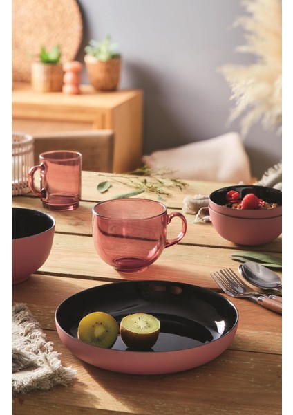 Luminarc Temperli Siyah & Toprak Servis Tabağı 25 cm Vicky 3'lü Set fırsatları