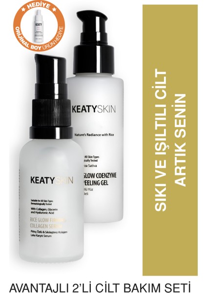 Sıkı ve Parlak Cilt Kolajen Seti | Anında Soyulan Peeling 100ML + Kolajenli Serum 30ML