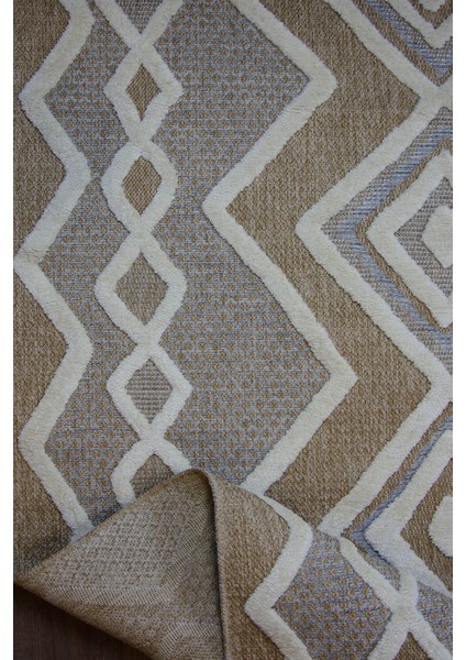 Dış Mekan ve Iç Mekan Halısı Krem ve Mavi Detaylı Jüt Halı Sisal Halı fiyatları