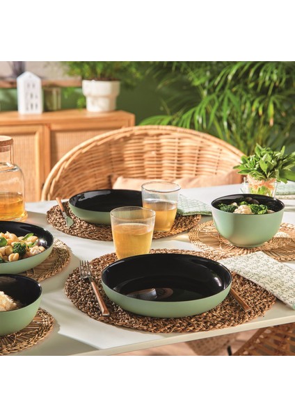 Luminarc Temperli Yeşil & Siyah Servis Tabağı 25 cm Vicky 3'lü Set fiyatları