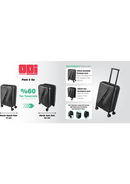 Premium 360 Derece Sessiz Tekerlekli Körüklü Kabin Boy Valiz fırsatları