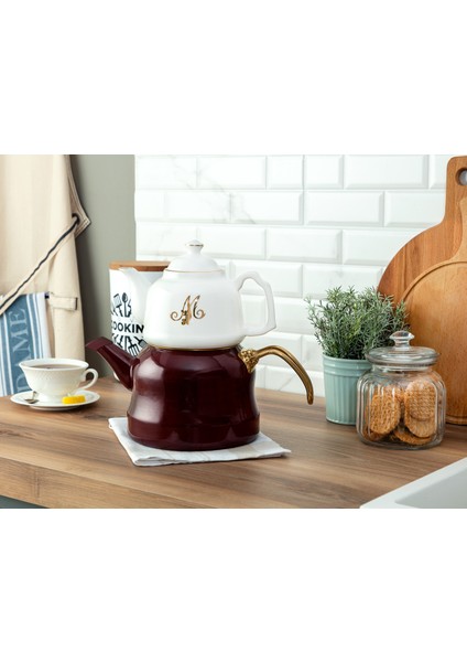 Giroud Mürdüm Renkli Porselen Çaydanlık Ergonomik Kulplu 1000 ml ve 2500 ml