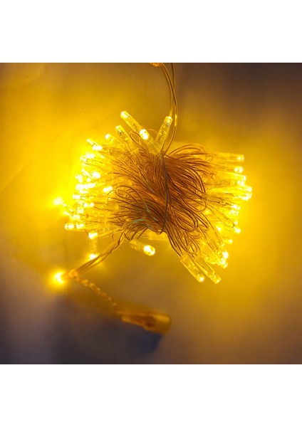 Dış Mekan LED Aydınlatma 10 mt Sarı Kablo Amber Işık