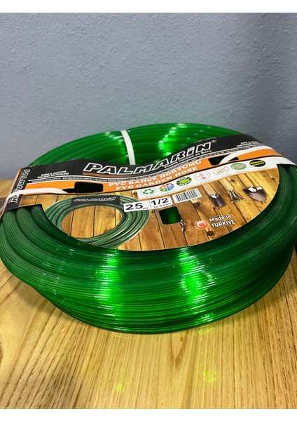 Palmarin 25 Metre Silikonlu Bahçe Sulama Hortumu – 1/2'' (12.5 Mm) Kalın ve Yumuşak Pvc