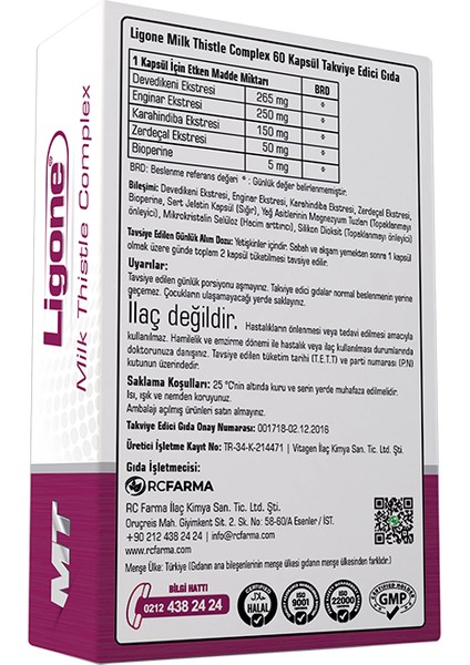 Ligone Milk Thistle Complex 60 Kapsül fiyatları