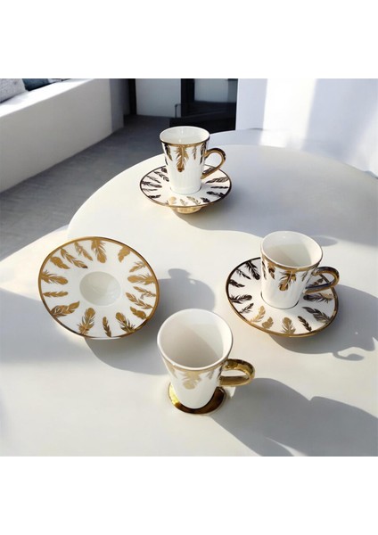 Kosova Yaldızlı Fincan Seti 6lı