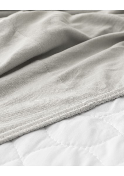 Tek Kişilik Lastikli %100 Pamuk Penye Çarşaf - Gri fiyatları