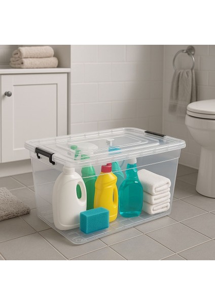 2 Adet 50 Lt Tekerlekli Saklama Kutusu Tekerlekli Saklama Kabı Büyük Boy Saklama Kutusu Kabı 1 Alımda 2 Adet Gönderilir fırsatları