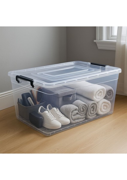 2 Adet 50 Lt Tekerlekli Saklama Kutusu Tekerlekli Saklama Kabı Büyük Boy Saklama Kutusu Kabı 1 Alımda 2 Adet Gönderilir indirimleri