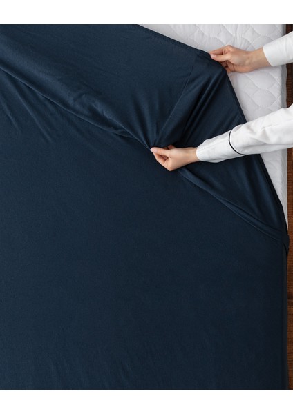 King Size Lastikli %100 Pamuk Penye Çarşaf