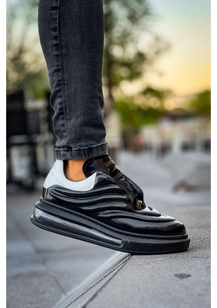 J299 Sollıevo Ortopedik Taban Günlük Rugan Erkek Sneaker Spor Ayakkabı Rst Siyah/beyaz fırsatları