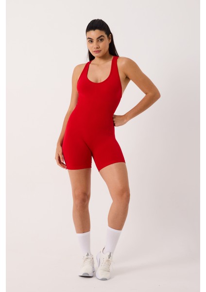 Nova Sırt Dekolte Seamless Tulum