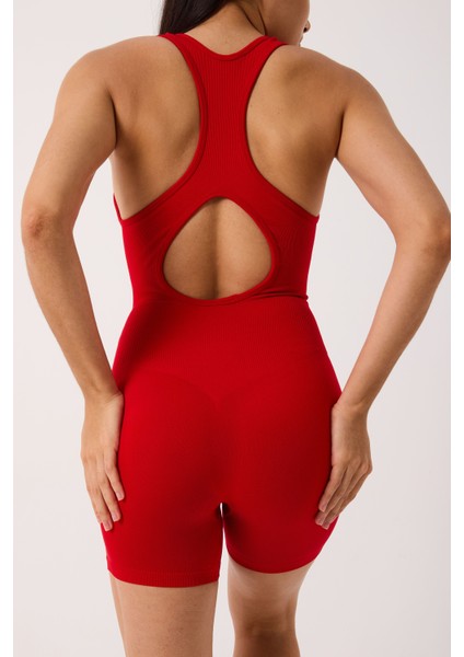 Nova Sırt Dekolte Seamless Tulum